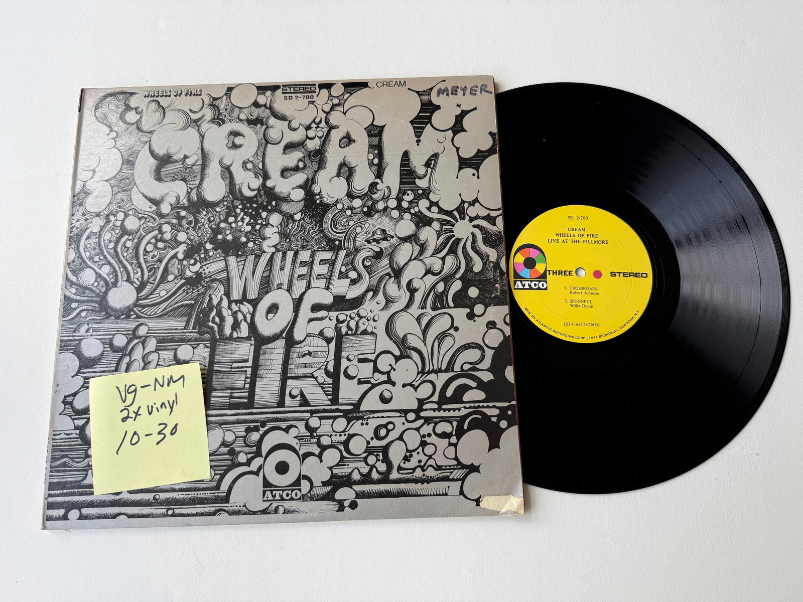 Cream - Wheels Of Fire: Cream - Wheels Of Fire. Matrix: SD2700 US CREAM ST-C-681 287-MO. 1972. British rock band formed in London in 1966 best known for their songs "Sunshine of Your Love" and "White Room" and widely conside