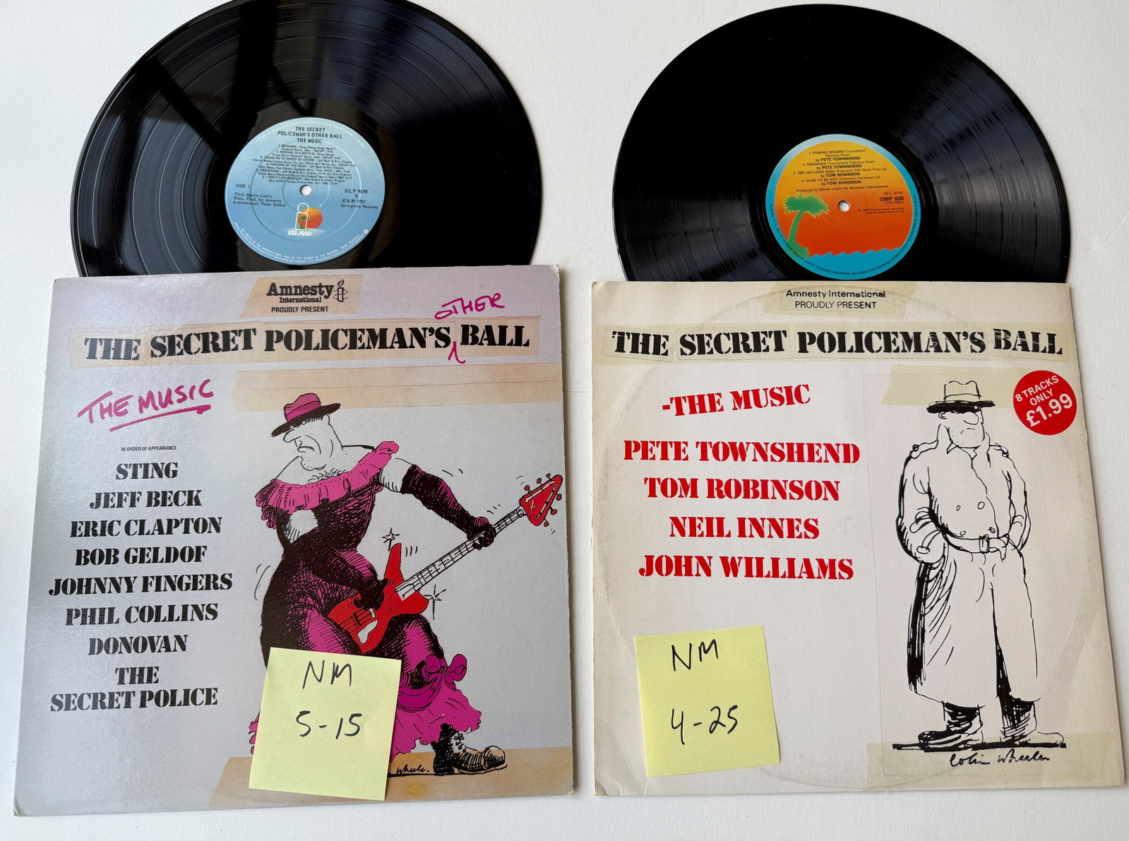 The Secret Policeman's Other Ball (The Music) SET: The Secret Policeman's Other Ball (The Music). Island Records - XILP 9698. Sting, Clapton, Beck, Donovan, Collins. & The Secret Policeman's Ball - The Music Island Records - 12WIP 6598. Townshend, Rob