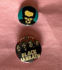 BLACK SABBATH - ELVIS COSTELL VINTAGE BUTTONS