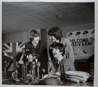 THE BEATLES IN 1965 AT WDGY RADIO INTERVIEW IN MINNESOTA