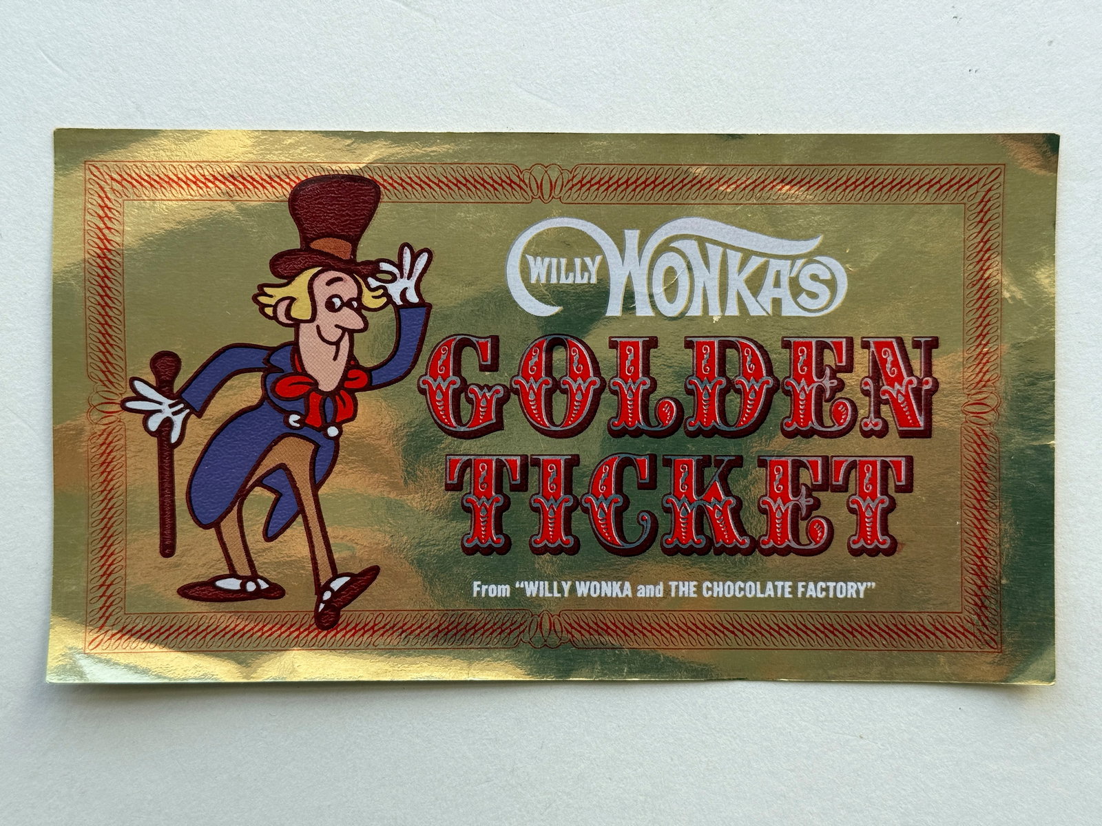 WILLY WONKA RARE GOLDEN TICKET (1 of 2)