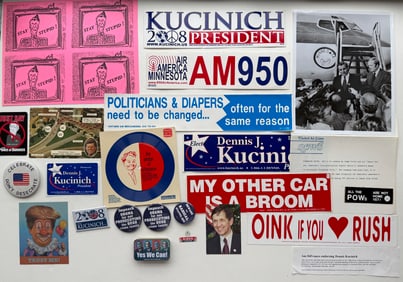 POLITICAL BUTTON AND STICKER COLLECTION #1