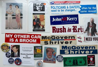 POLITICAL BUTTON AND STICKER COLLECTION #4
