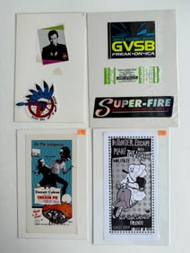 ADAM ANT CARD AND STICKER AND GIRLS AGAINST BOYS