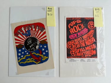 RARE BUFFY SAINT-MARIE CARD AND ANDY WARHOL