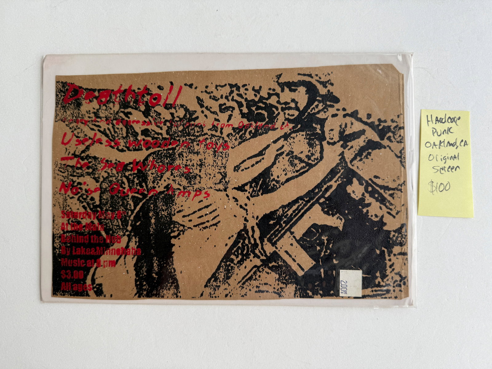 RARE DEATHTOLL OAKLAND HARDCORE PUNK SCREENPRINT (1 of 1)