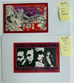COUNTRY JOE AND CSNY CARDS