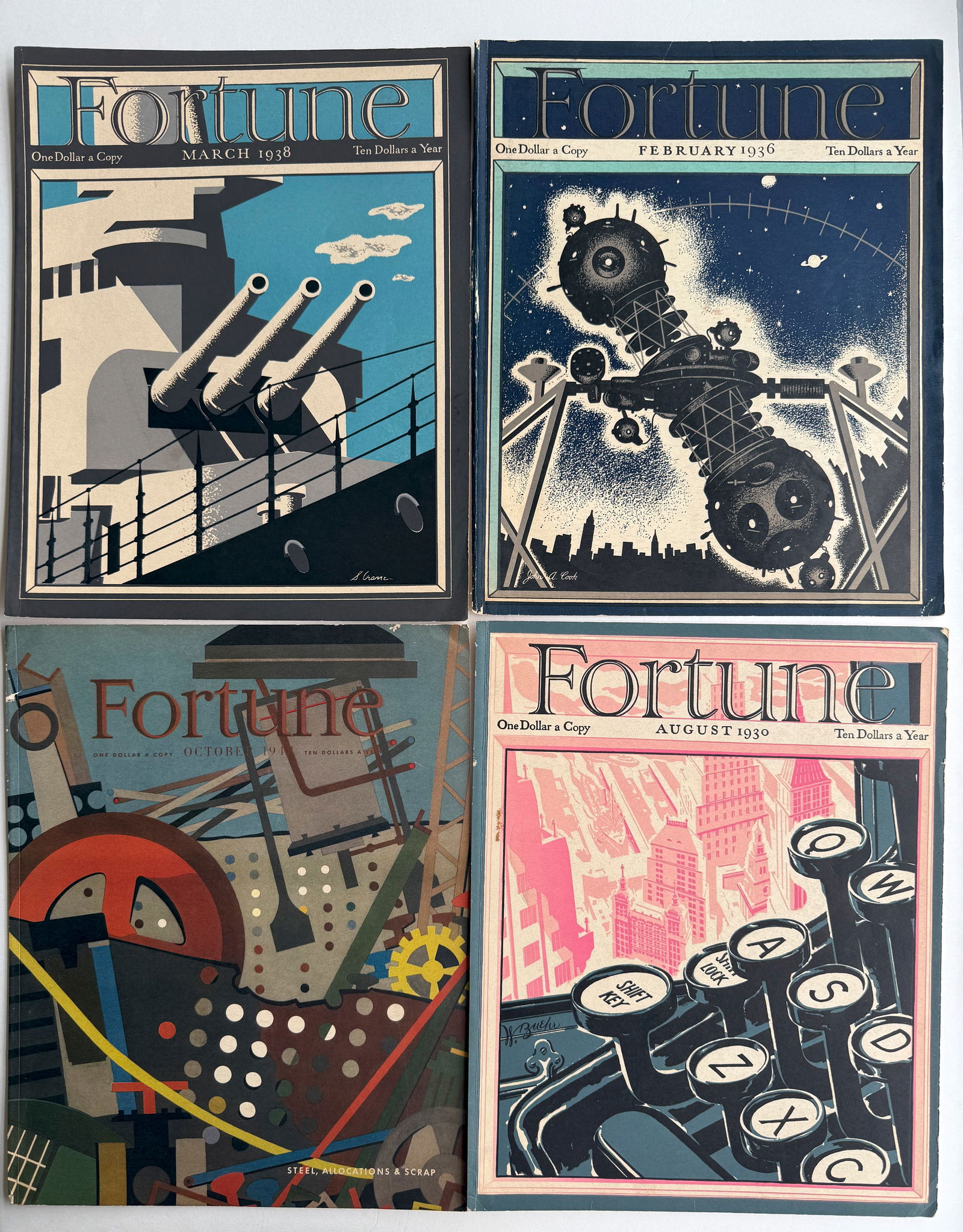 VINTAGE MAGAZINE BOOKPLATES - 1938 FORTUNE MAGAZINE (1 of 1)