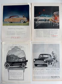 VINTAGE AUTOMOBELIA MAGAZINE BOOKPLATES - PACKARD, LINCOLN