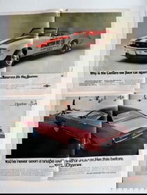 VINTAGE AUTOMOBELIA MAGAZINE BOOKPLATES - CAMARO, CHARGER