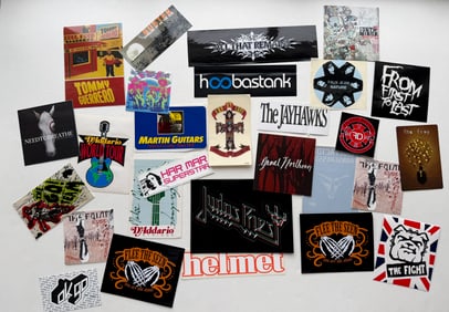 ROCK AND ROLL STICKER COLLECTION SET #8 - JUDAS PRIEST, GUNS AND ROSES