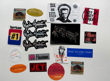 ROCK AND ROLL STICKER COLLECTION SET #11 - BILLY IDOL, IGGY POP