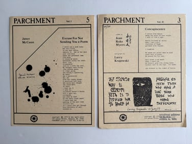 RARE: PARCHMENT - MAY APPLE PRESS - WISCONSIN