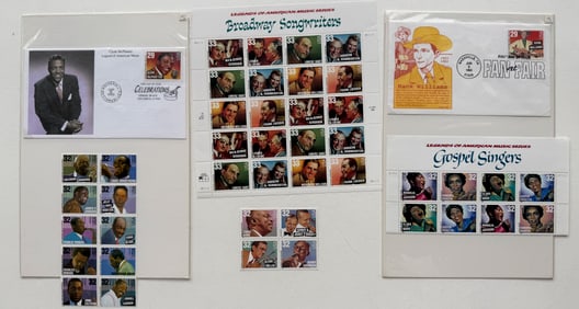 SUPER HUGE MUSIC STAMP COLLECTION #2 WITH FIRST DAY ISSUE SETS
