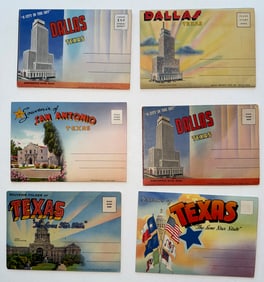 TEXAS Vintage Postcard Lot - Linen Postcard Folder