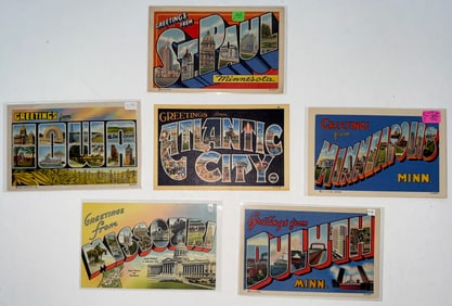 GREETINGS FROM: Vintage POSTCARDS FROM THE USA