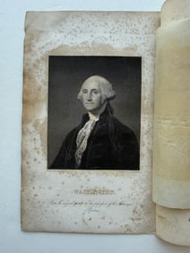 Portrait of George Washington from THE WRITINGS of, 1834 bookplate