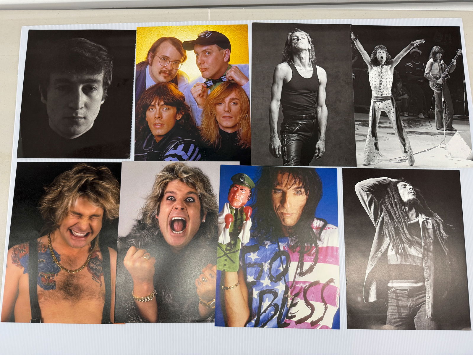 ROCK and ROLL BOOKPLATE COLLECTION - ALL SUITABLE FOR FRAMING: ROCK and ROLL BOOKPLATE COLLECTION - ALL SUITABLE FOR FRAMING. Excerpt pages of full size photos ready for framing. Ozzy, Lennon, Cooper, Marley, Cheap Trick, Iggy, Petty. Richards, Grace Slick, Bowie