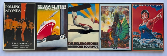 SET OF 5 ROLLING STONES CARDS - UNCUT