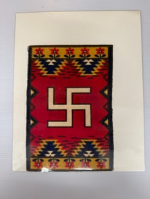 Antique Tobacco Felt Flannel Navajo Design