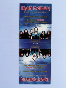 IRON MAIDEN BRAVE NEW WORLD HANDBILL CARDS - UNCUT