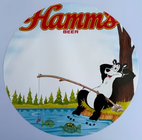 SUPER RARE HAMMS BEER BEAR POSTER - ABOUT 22 INCHES WIDE