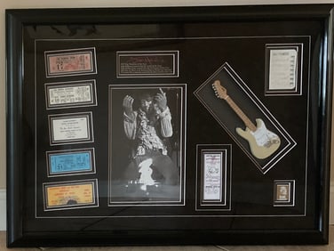 JIMI HENDRIX SIGNATURE WALL DISPLAY