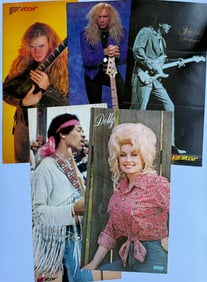 GUITAR MAGAZINE PULL-OUT POSTERS WITH JIMI HENDRIX