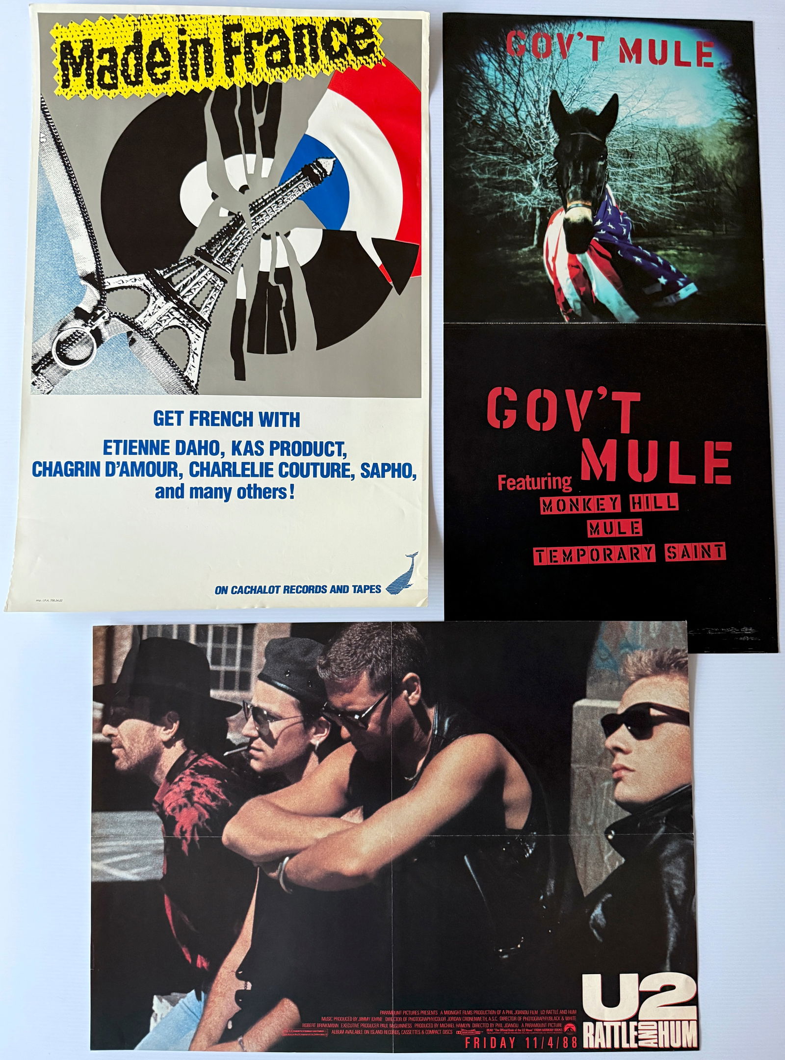 POSTER SET - MADE IN FRANCE, U2, GOVT. MULE (1 of 1)