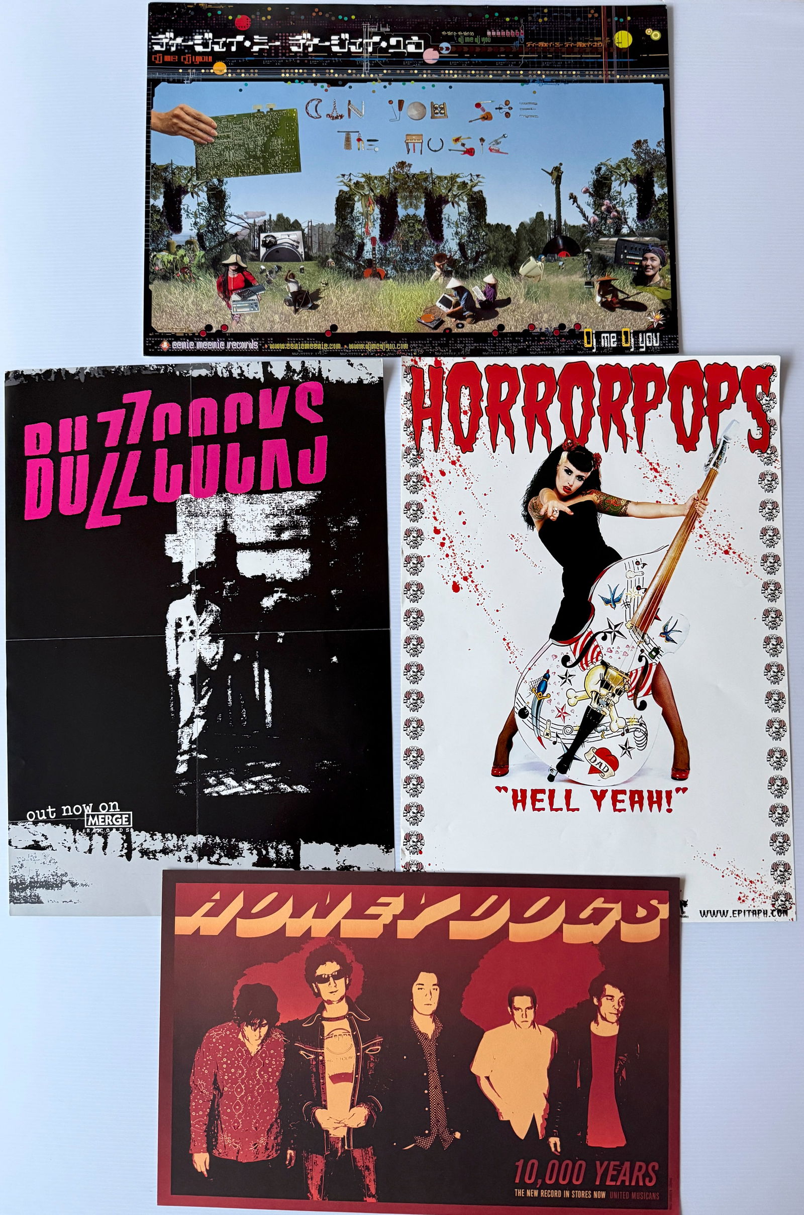 POSTER SET - BUZZCOCKS, HORRORPOPS: POSTER SET - BUZZCOCKS, HORRORPOPS, HONEYDOGS, DJ ME DJ YOU