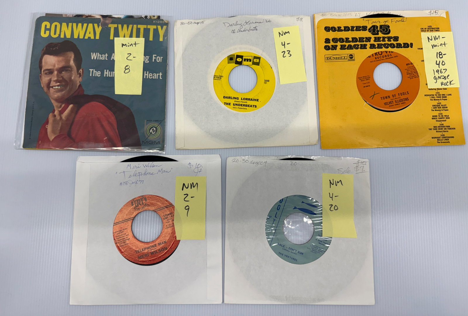 THE UNDERBEATS, CONWAY TWITTY: THE UNDERBEATS, CONWAY TWITTY, VELVET ILLUSIONS, THE VENTURES