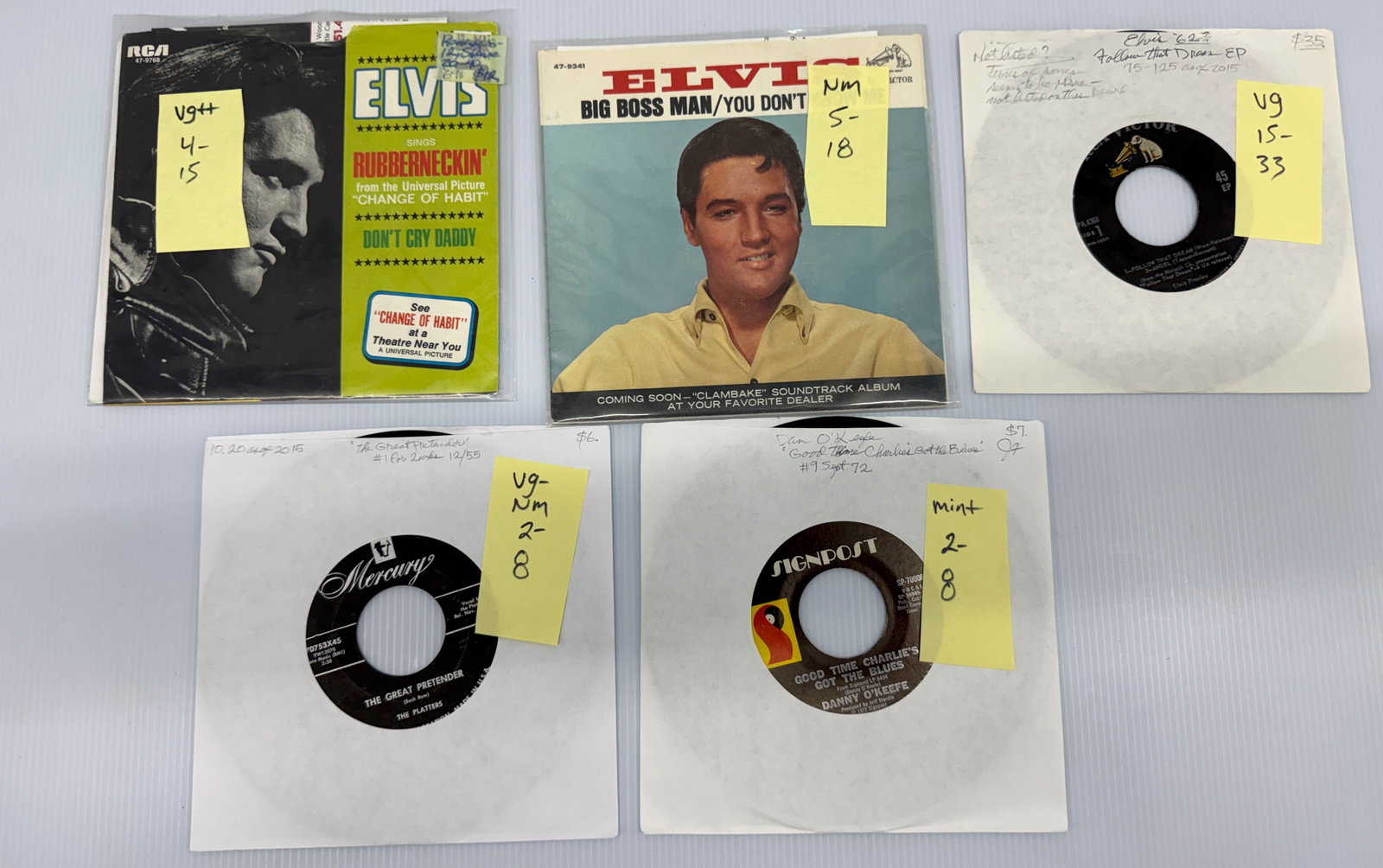 ELVIS 45s AND THE PLATTERS: ELVIS 45s AND THE PLATTERS