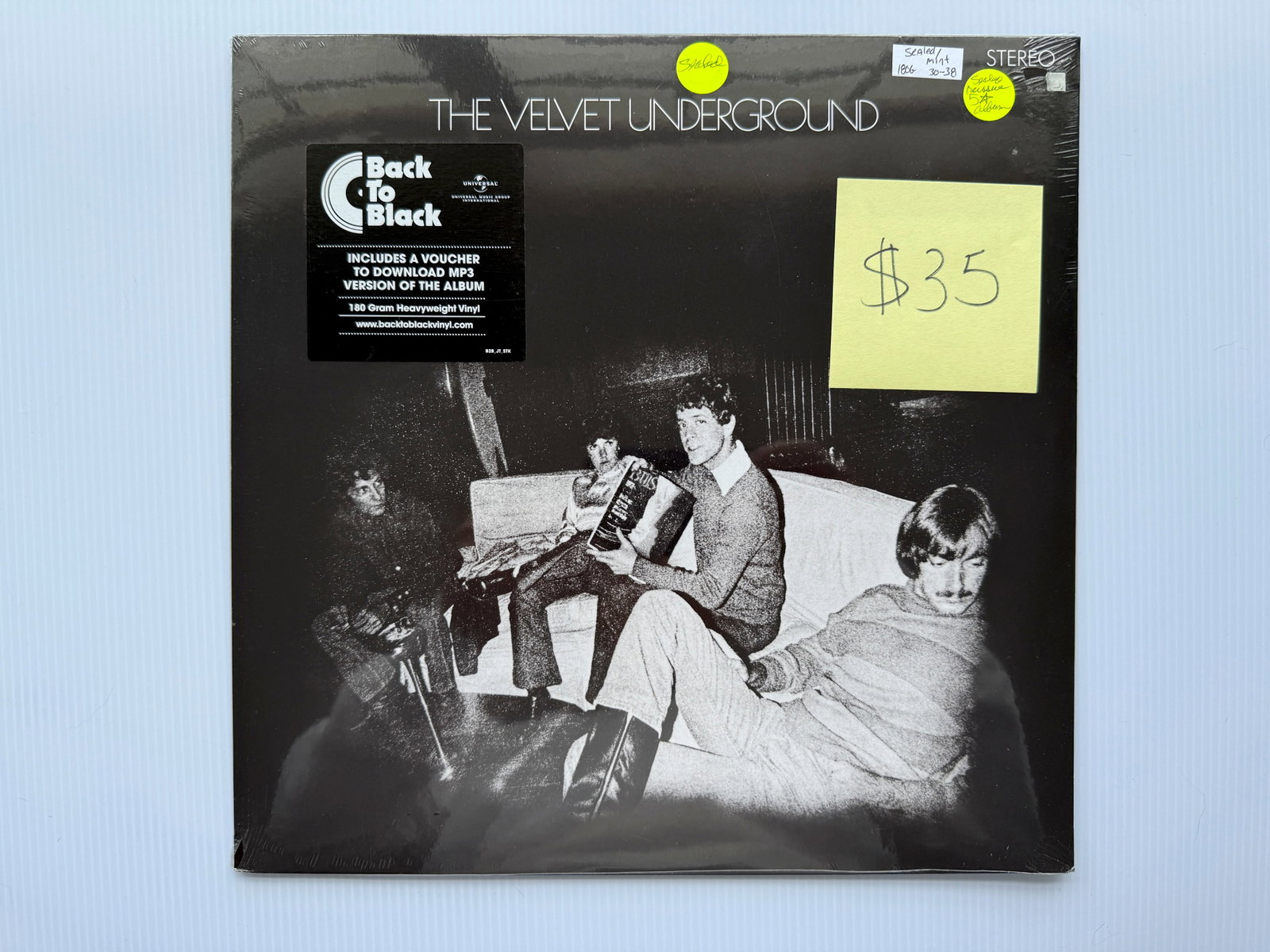 THE VELVET UNDERGROUND - 45TH ANNIVERSARY - SEALED: MINT BACK TO BLACK WITH FREE DOWNLOAD $30-$38