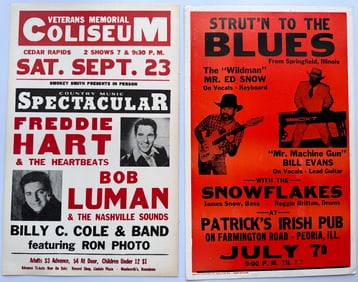 VINTAGE ORIGINAL CARD STOCK CONCERT BOXING STYLE POSTERS