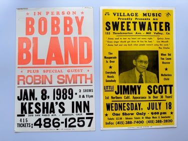 VINTAGE ORIGINAL CARD STOCK CONCERT BOXING STYLE POSTERS
