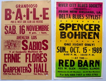 VINTAGE ORIGINAL CARD STOCK CONCERT BOXING STYLE POSTERS