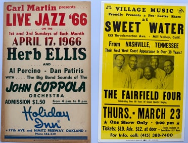 VINTAGE ORIGINAL CARD STOCK CONCERT BOXING STYLE POSTERS