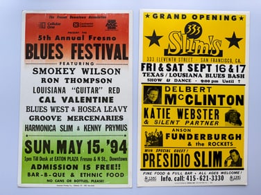 VINTAGE ORIGINAL CARD STOCK CONCERT BOXING STYLE POSTERS