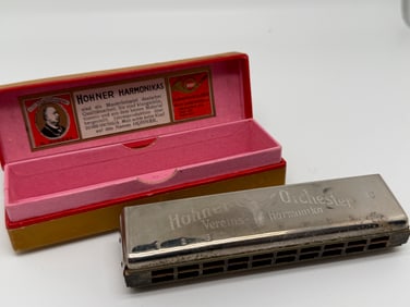 RARE HOHNER ORCHESTER II VEREINS KNITTLINGER OCTAVE C HARMONICA