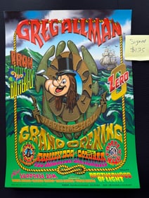 GREG ALLMAN - MARITIME HALL GRAND OPENING - 1ST - SIGNED