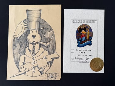 STANLEY MOUSE ORIGINAL SKETCH - DAWG KINGDOM - 1999