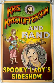 KRIS KRISTOFFERSON RARE 1974 RECORD STORE PROMO POSTER