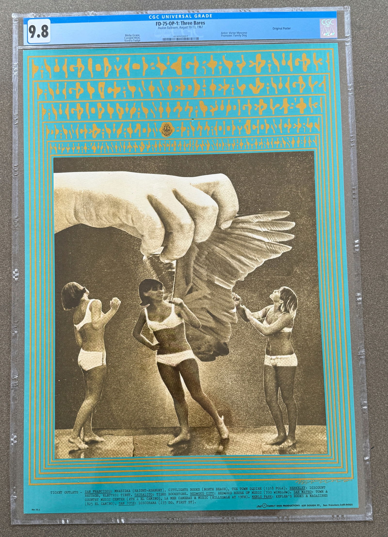 FD75 - 1ST - MOBY GRAPE - HIGHEST GRADED AT 9.8 ! (1 of 1)