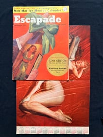 1956 ESCAPADE WITH MARILYN MONROE CALENDAR INSERT