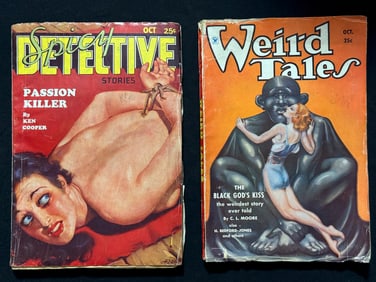 SPICY DETECTIVE STORIES & WEIRD TALES PULP MAGAZINES