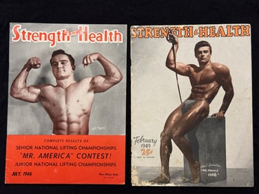STRENGTH AND HEALTH BEEFCAKE AND LATER GAY MAGAZINE SET
