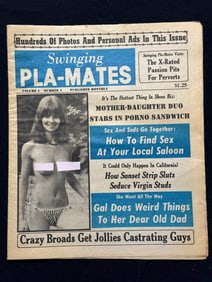 SWINGING PLA-MATES VINTAGE TABLOID PULP SLEAZE - Set of 2 - W/PHOTOS!