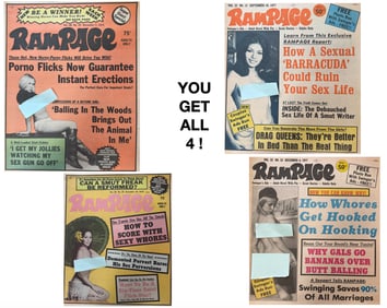 SET OF 4 !!!  - RAMPAGE - Swingers Ads - Adult Pics