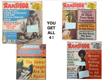 SET OF 4 !!!  - RAMPAGE - Swingers Ads - Adult Pics