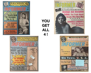 SET OF 4 !!! NATIONAL INFORMER ADULT TABLOID STYLE PUBS